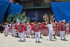 UPM na gravação do RJTV na Cidade do Samba