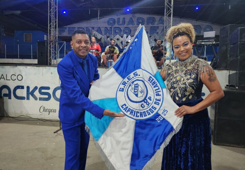 Caprichosos de Pilares apresenta seu novo 1º casal de Mestre-Sala e Porta-Bandeira