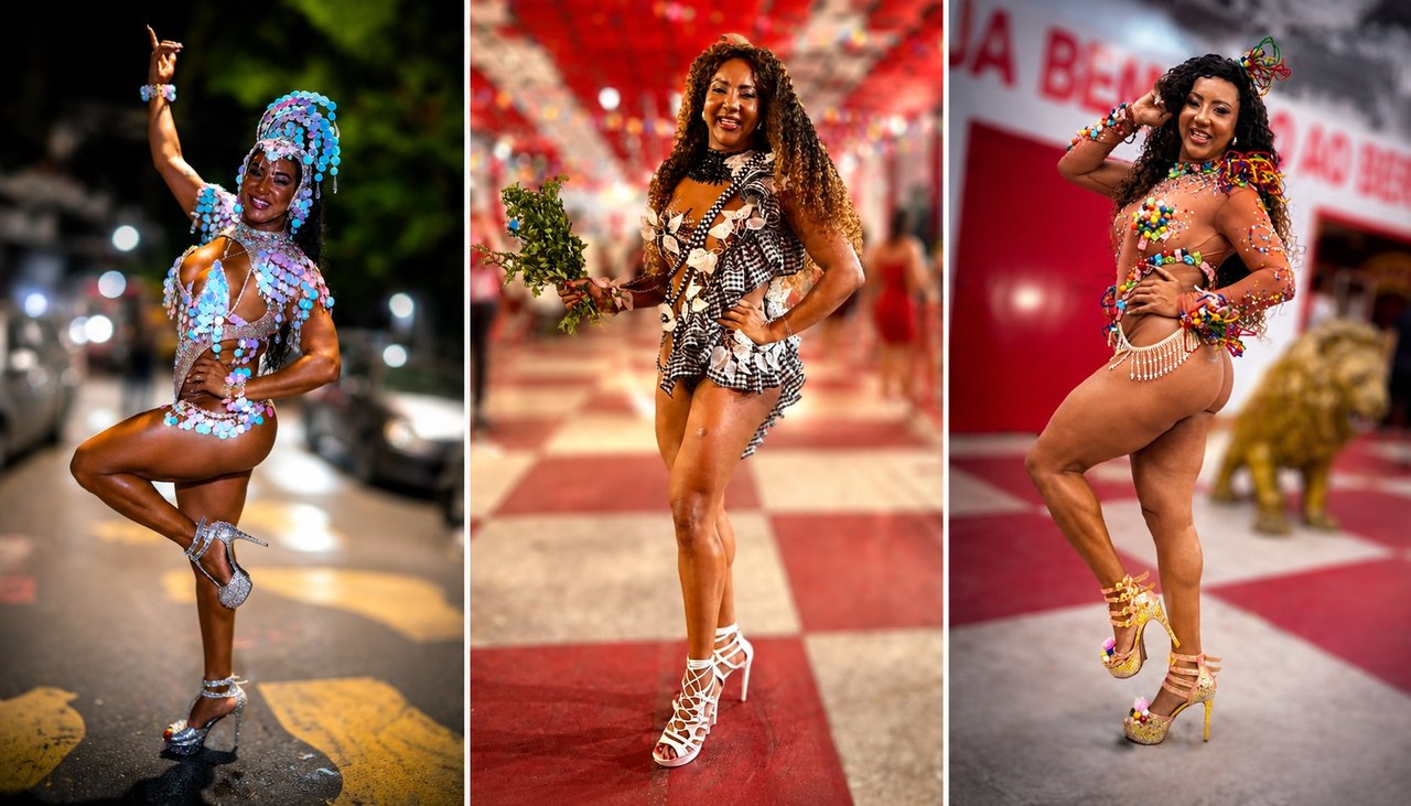 Lili Tudão celebra centenário da Estácio de Sá com figurinos inspirados em enredos marcantes