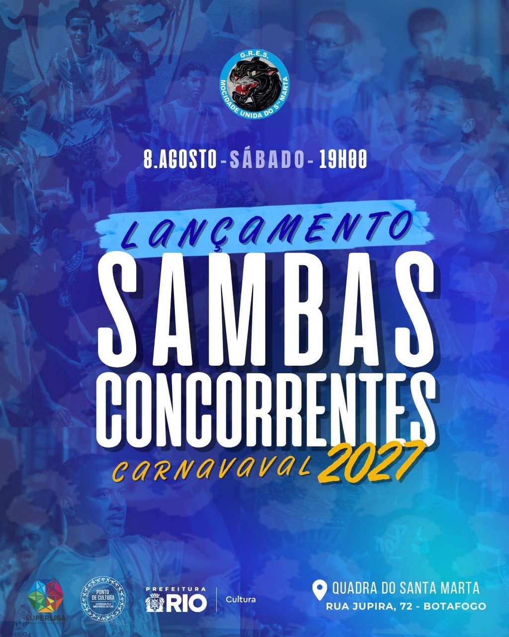Santa Marta lança sambas e apresenta novo mestre-sala em festa no sábado