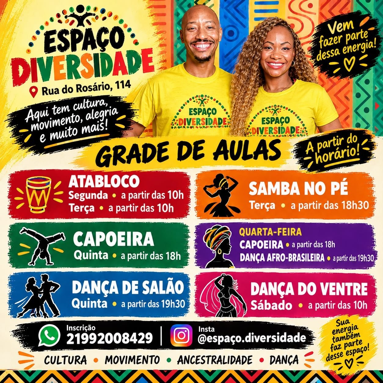 Espaço Diversidade agita o Centro do Rio com aulas de samba, dança afro e capoeira