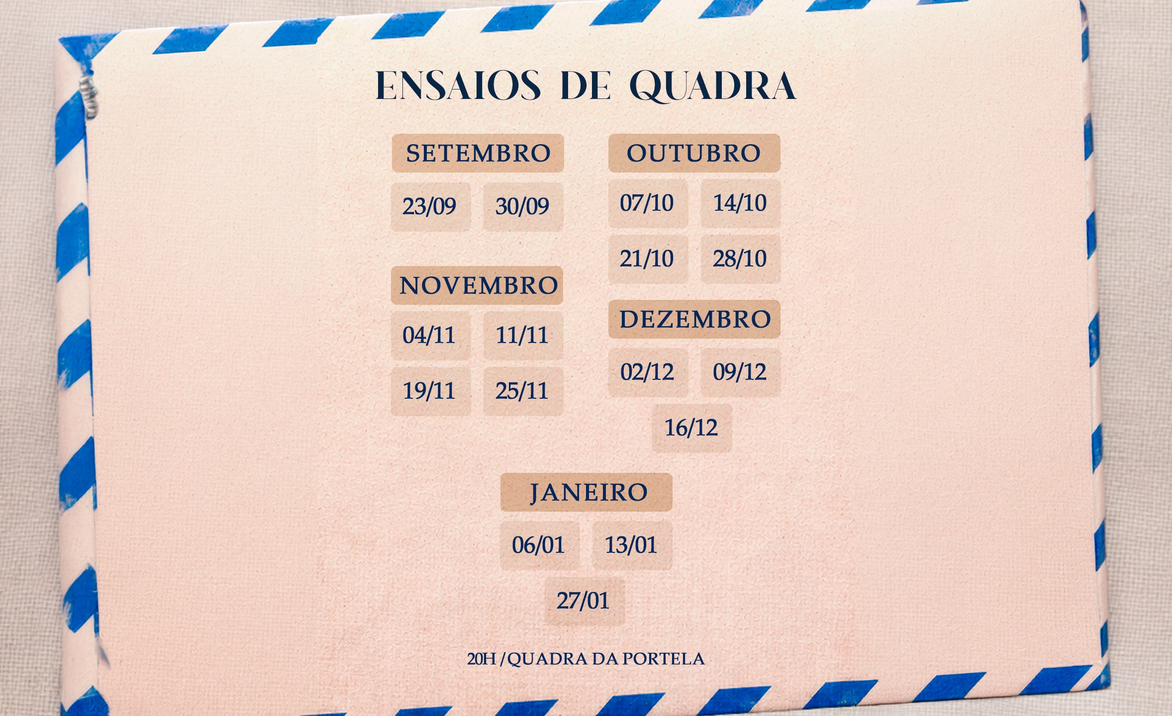 Portela abre temporada de ensaios com a comunidade nesta quarta