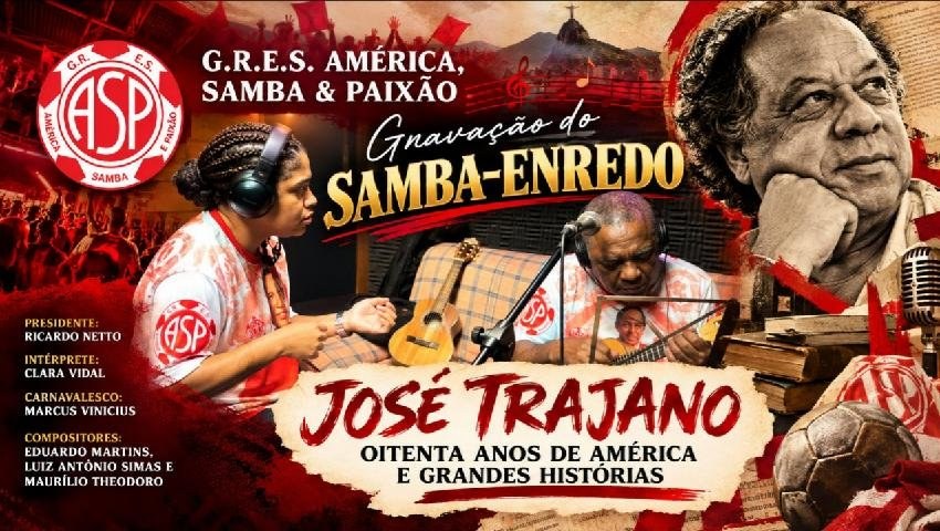 América Samba e Paixão lança samba-enredo sobre José Trajano