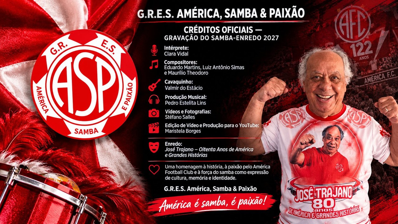 América Samba e Paixão lança samba-enredo sobre José Trajano