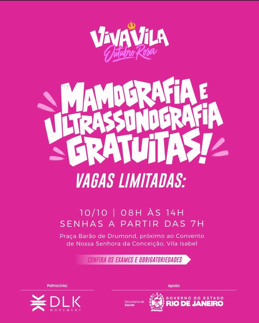 Vila Isabel abre as portas para o Outubro Rosa com exames e samba no pé